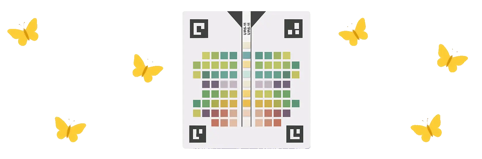 Strip on the colorimetric scale